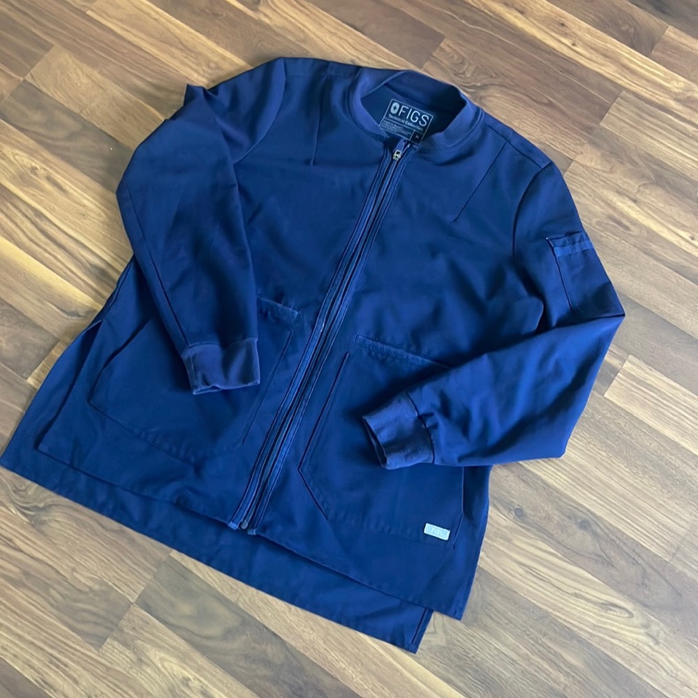 Bellery Scrub Jacket, Figs, Medium and Small